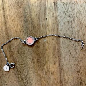 Marc Jacobs Silver and Pink Bracelet